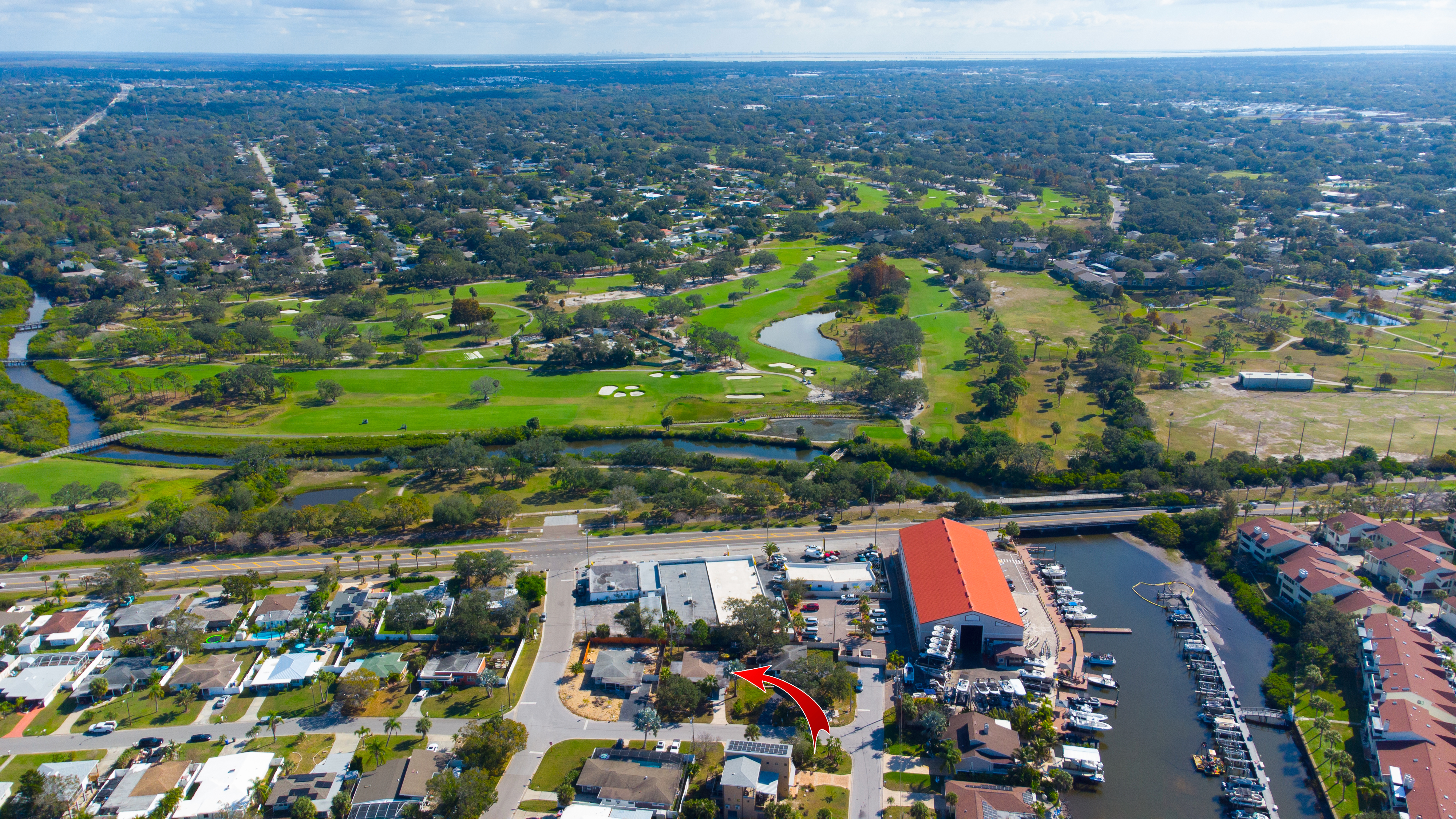 Golf course and driving range nearby